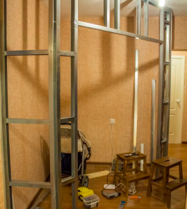 Dressing d'angle en cloison sèche - cadre de séparation