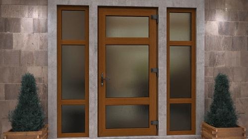 Portes PVC avec entrée vitrée