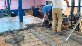 Pose de chape béton