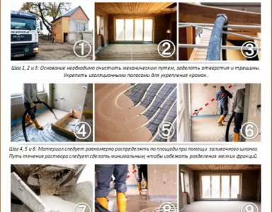 Nivellement du sol avec un composé autonivelant