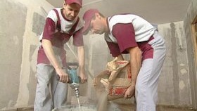 Sol autonivelant en couches avec un motif