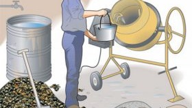 Nivellement du sol avec du mortier de béton