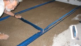 Réalisation d'une chape sèche dans l'appartement