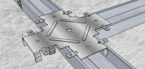 Plafond en plaques de plâtre à deux niveaux avec éclairage périmétrique