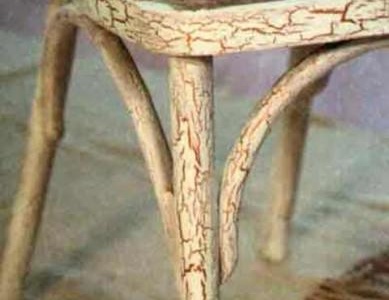 craquelures de meubles