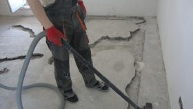 Chape semi-sèche pour argile expansée