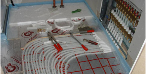 Pose d'un plancher chauffant