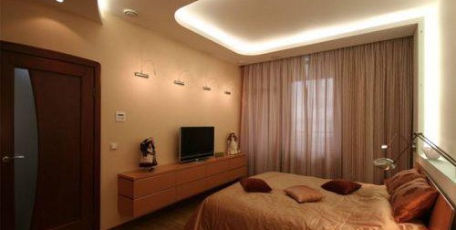 Plafond en plaques de plâtre avec rétro-éclairage