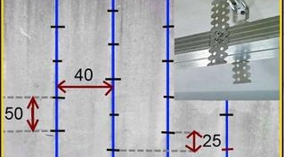 Fixation à distance des cintres au mur