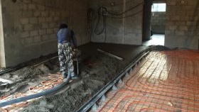 chape chauffante au sol