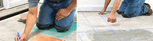 Technologie de pose de carrelage par marquage