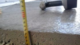 Pose de chape béton