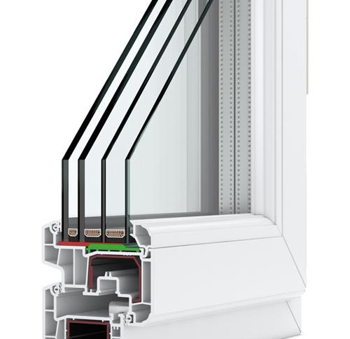 Fenêtres en plastique, à deux chambres ou à trois chambres