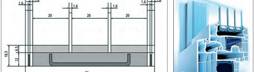 Fenêtre à double vitrage à trois chambres