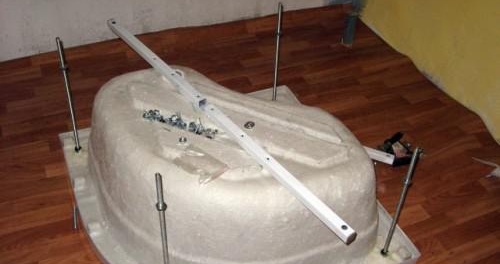 Installation du siphon et du cadre