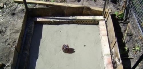 Fondation de douche de jardin