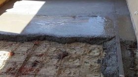 Chape de remplissage sous le stratifié