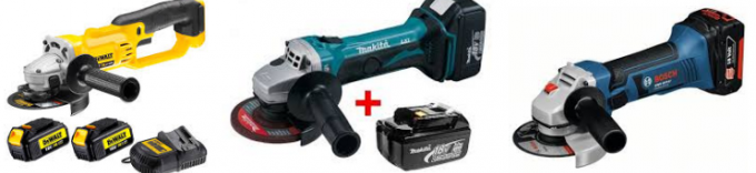 meuleuse d'angle avec piles