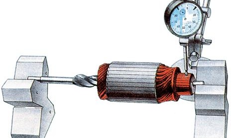Possibilité de mesurer le battement du collecteur par rapport au rotor