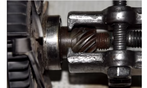 option de retrait du pignon d'entraînement