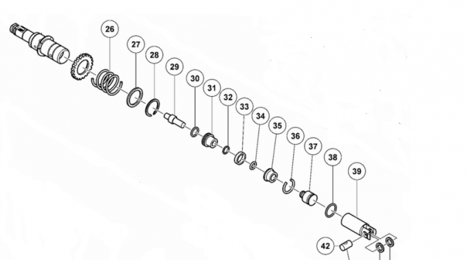 Schéma du mécanisme de percussion