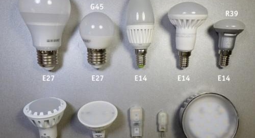 Types de socle de lampe à LED
