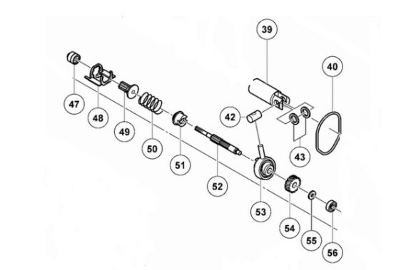 Schéma de montage de l'arbre intermédiaire