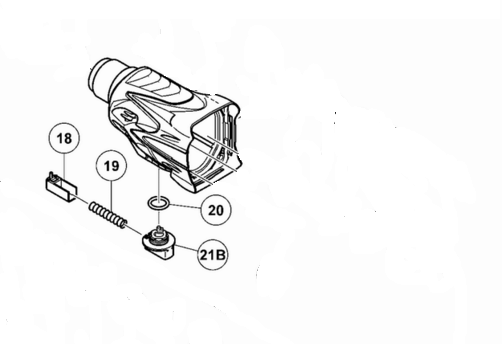 Schéma de montage de la poignée du commutateur de mode