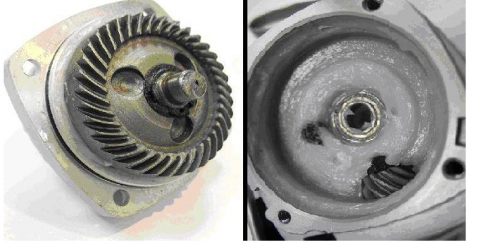 Boîte de vitesses démontée