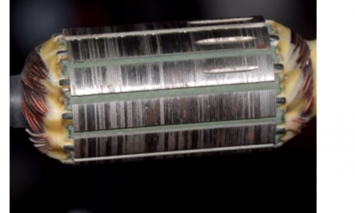 traces de frottement lorsque le roulement se désagrège sur le rotor