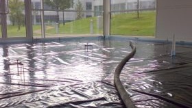 Séchage de la chape