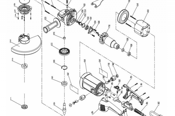 schéma interskol ushm 230-2000