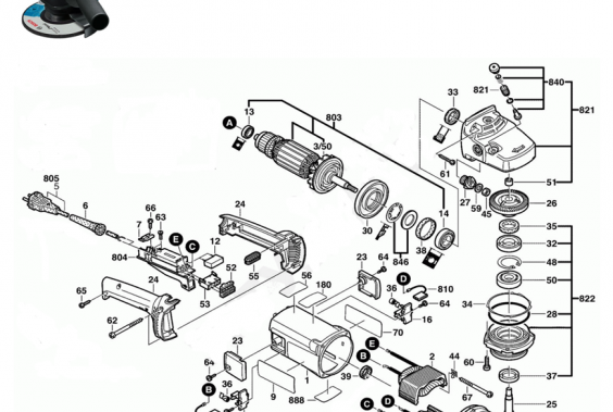 Diagramme meuleuse Bosch
