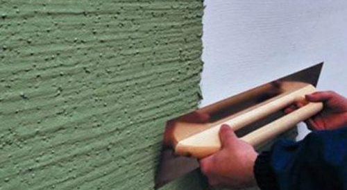 application d'enduit texturé