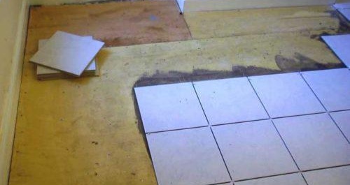 pose de carrelage au sol