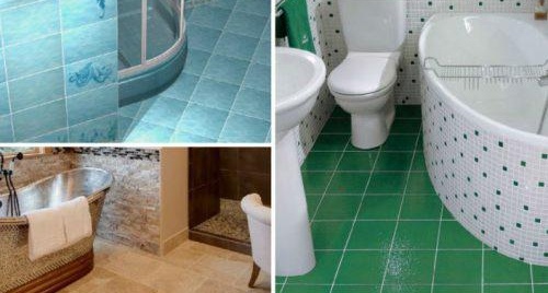 options pour la pose de carreaux dans la salle de bain: photo