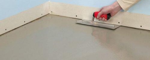 sol en chape de ciment