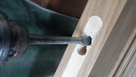 serrure de coupe avec une fraise