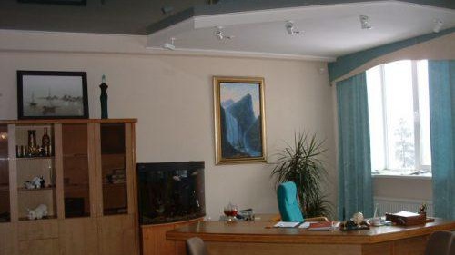 Sochetanie gipsokartona i natayjnogo polotna