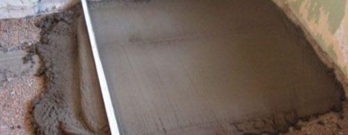 chape de béton avant la pose du carrelage