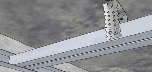 fixation du profil de plafond