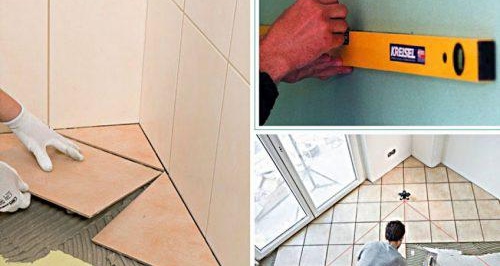 marquer la surface pour la pose de carreaux