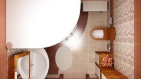 Placement compact de tous les éléments des toilettes