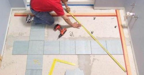 marquage pose carrelage photo