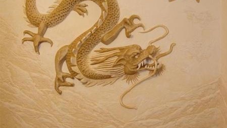 Panneau de plâtre décoratif "dragon" photo