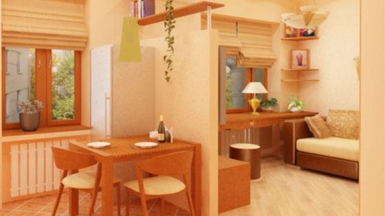 Réaménagement de la cuisine dans l'appartement photo. salon de cuisine