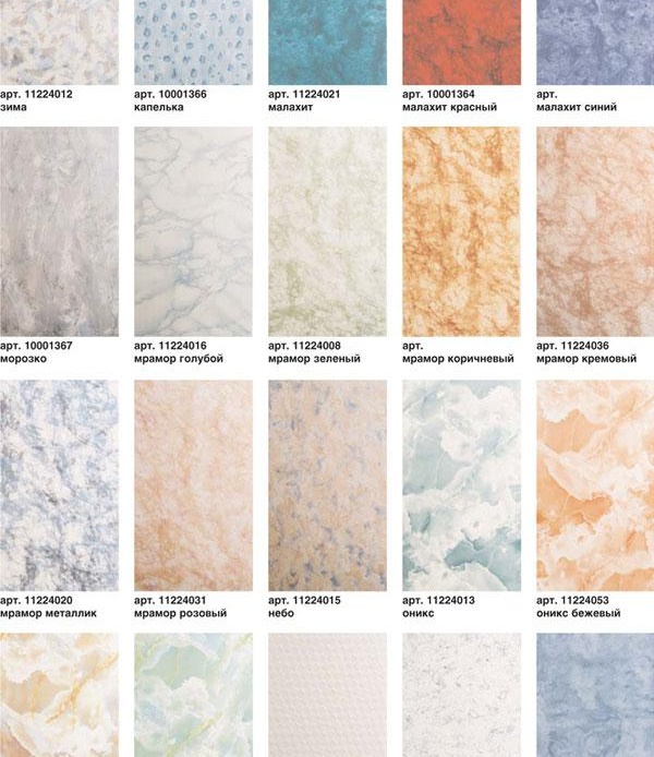 Panneaux en plastique Photo panneaux plastiques. Types de couleurs des photos de panneaux en plastique