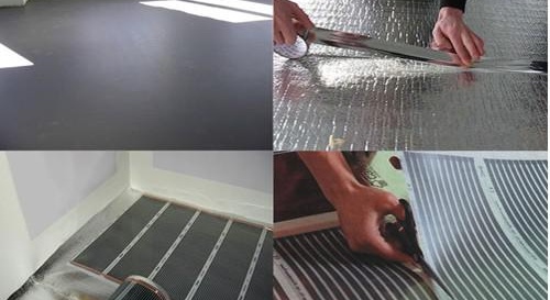 Installation d'un sol chaud: séquence de travail1