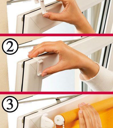 étapes de fixation des stores