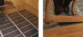 Installation d'un plancher chauffant infrarouge